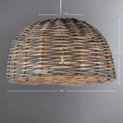 Lari Split Weave Grey Easy Fit Pendant Shade -Lighting Sale Store 1000139117 alt03