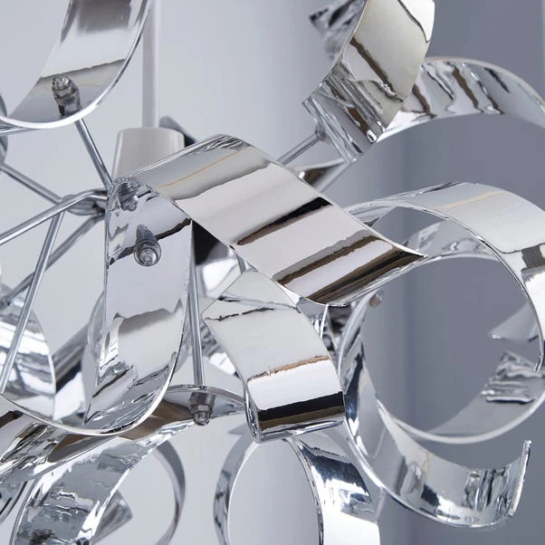 Iris Ribbon Chrome Easy Fit Pendant 3 Iris Ribbon Chrome Easy Fit Pendant - Image 3