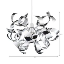 Iris Ribbon Chrome Easy Fit Pendant 10 Iris Ribbon Chrome Easy Fit Pendant -Lighting Sale Store 1000149095 alt06