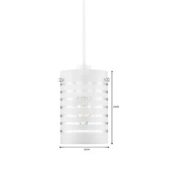 Grayson Stripe Glass White Easy Fit Pendant Shade -Lighting Sale Store 1000149114 alt06