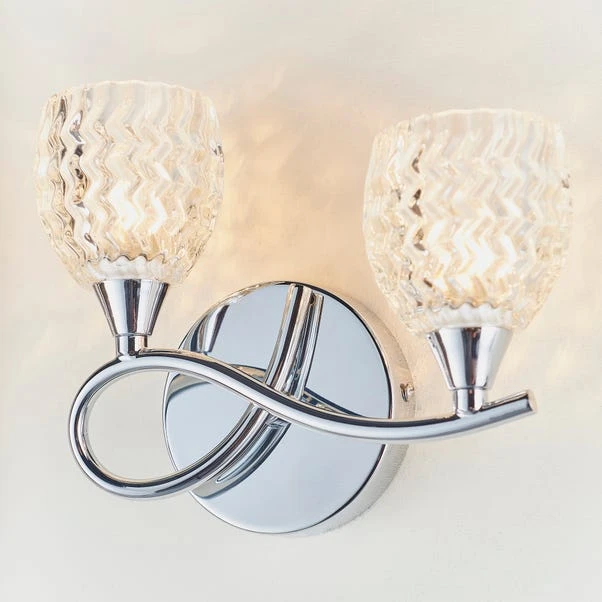 Vogue Boyer 2 Light Wall Light Chrome 2 Vogue Boyer 2 Light Wall Light Chrome - Image 2