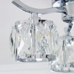 Kleio 3 Light Glass Chrome Semi Flush Ceiling Light -Lighting Sale Store 1000157757 alt02