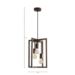 London Industrial 3 Light Pendant Light -Lighting Sale Store 1000169189 alt07