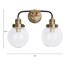 Broden Bathroom 2 Light Wall Light Antique Brass -Lighting Sale Store 1000182578 alt07