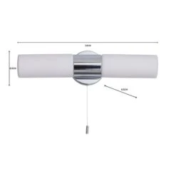 Porto Bathroom 2 Light Wall Light Chrome -Lighting Sale Store 1000182581 alt07