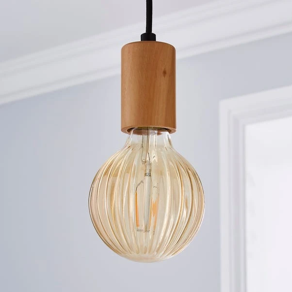 Status Bardot 4W ES Ribbed Pumpkin Amber Glass Bulb 2 Status Bardot 4W ES Ribbed Pumpkin Amber Glass Bulb - Image 2