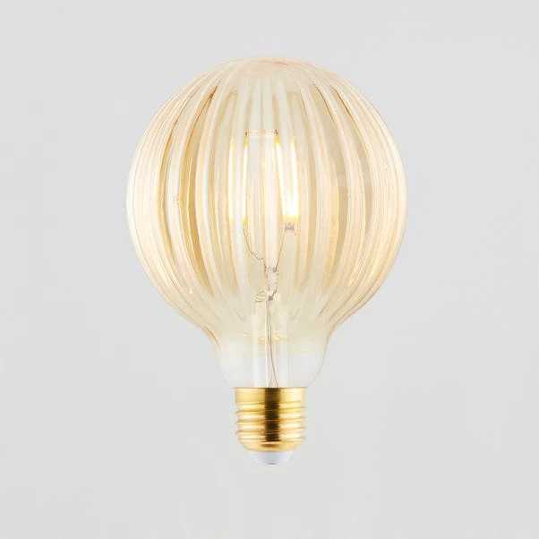 Status Bardot 4W ES Ribbed Pumpkin Amber Glass Bulb 3 Status Bardot 4W ES Ribbed Pumpkin Amber Glass Bulb - Image 3