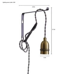 Marsden Pewter Industrial Plug In Wall Light -Lighting Sale Store 1000183106 alt07