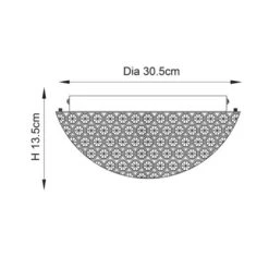 Vogue 3 Light Chryla Crystal Bathroom Flush Ceiling Light -Lighting Sale Store 30671158 alt08