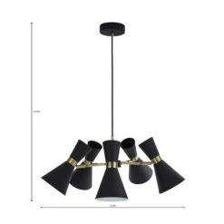 Archie 5 Light Semi Flush Ceiling Light -Lighting Sale Store 30690621 alt07