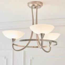 Vogue Cagney 3 Light Semi Flush Ceiling Light -Lighting Sale Store 30707420
