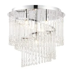 Vogue Camile Spiral 4 Light Flush Chandelier