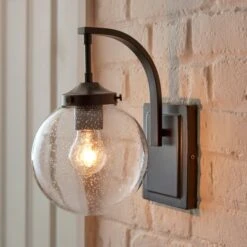 Twain Outdoor Globe Glass Wall Light -Lighting Sale Store 30730558