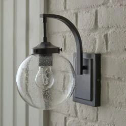 Twain Outdoor Globe Glass Wall Light -Lighting Sale Store 30730558 alt01