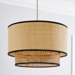 Malika Cane 2 Tier Easy Fit Pendant Shade 6 Malika Cane 2 Tier Easy Fit Pendant Shade -Lighting Sale Store 30730579 alt01