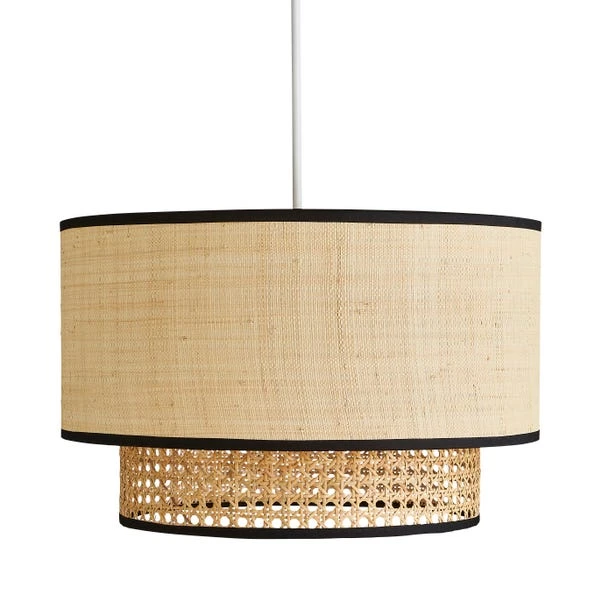 Malika Cane 2 Tier Easy Fit Pendant Shade 4 Malika Cane 2 Tier Easy Fit Pendant Shade - Image 4