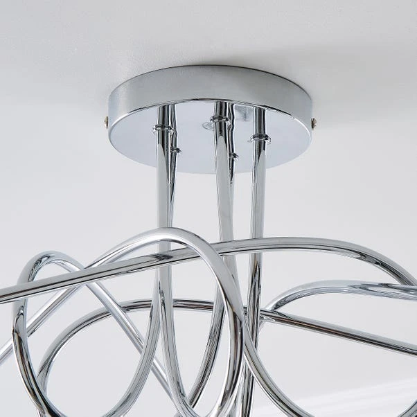 Portia 5 Light Semi Flush Ceiling Light 4 Portia 5 Light Semi Flush Ceiling Light - Image 4