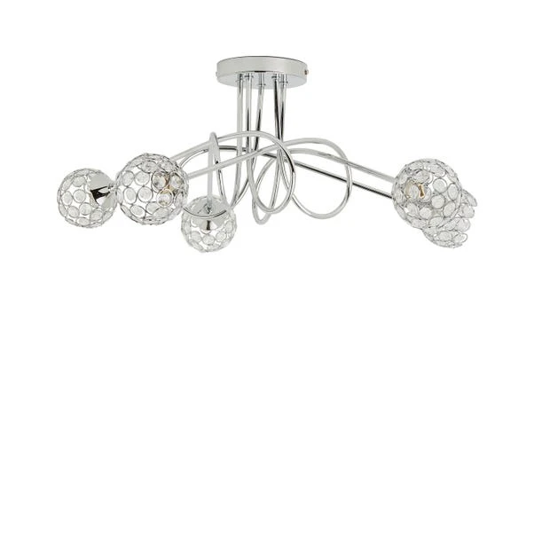 Portia 5 Light Semi Flush Ceiling Light 5 Portia 5 Light Semi Flush Ceiling Light - Image 5