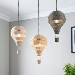 Hot Air Balloon Rattan Easy Fit Pendant Shade -Lighting Sale Store 30732597 alt04