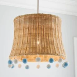 Fiesta Rattan Pom Pom Easy Fit Pendant Shade 15 Fiesta Rattan Pom Pom Easy Fit Pendant Shade -Lighting Sale Store 30734618