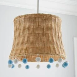 Fiesta Rattan Pom Pom Easy Fit Pendant Shade 16 Fiesta Rattan Pom Pom Easy Fit Pendant Shade -Lighting Sale Store 30734618 alt01