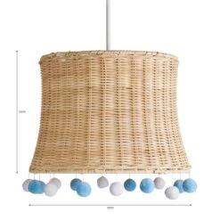 Fiesta Rattan Pom Pom Easy Fit Pendant Shade 19 Fiesta Rattan Pom Pom Easy Fit Pendant Shade -Lighting Sale Store 30734618 alt07