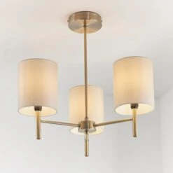 Vogue Dewey 3 Light Semi Flush Ceiling Light