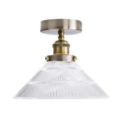 Logan Glass Satin Nickel Semi Flush Ceiling Light -Lighting Sale Store 30755756 alt05