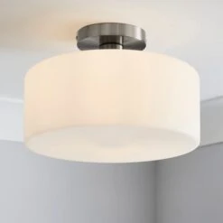 Amelie Opal Glass Flush Ceiling Light -Lighting Sale Store 30768664
