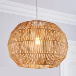Wicker Woven Easy Fit Pendant Shade -Lighting Sale Store 30788354 alt01