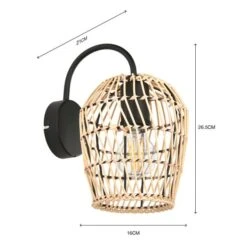Kirra Bathroom Faux Rattan Wall Light -Lighting Sale Store 30789838 alt06