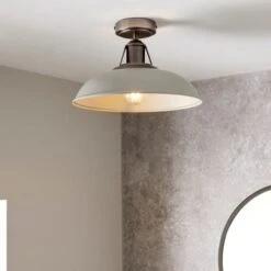 Oraya Bathroom Flush Ceiling Light -Lighting Sale Store 30789855