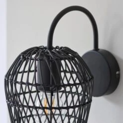 Kirra Bathroom Faux Rattan Wall Light -Lighting Sale Store 30789857 alt03