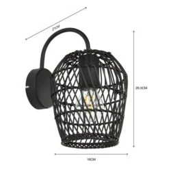 Kirra Bathroom Faux Rattan Wall Light -Lighting Sale Store 30789857 alt06