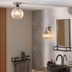 Broden Ribbed Chrome Wall Light -Lighting Sale Store 30789885 alt04