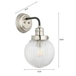 Broden Ribbed Chrome Wall Light -Lighting Sale Store 30789885 alt06