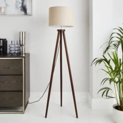 Jandia Wooden Tripod Floor Lamp -Lighting Sale Store 30798599 alt01
