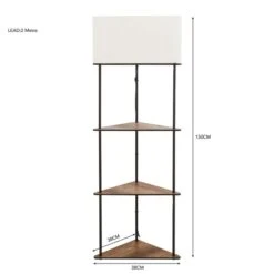 Fulton Corner Shelved Floor Lamp Rustic Pine -Lighting Sale Store 30802424 alt05