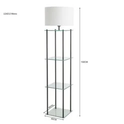 Wendell Glass Shelved Floor Lamp -Lighting Sale Store 30802427 alt05
