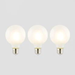 Status Set Of 3 Bradford 4W G80 Frosted Dimmable Bulbs