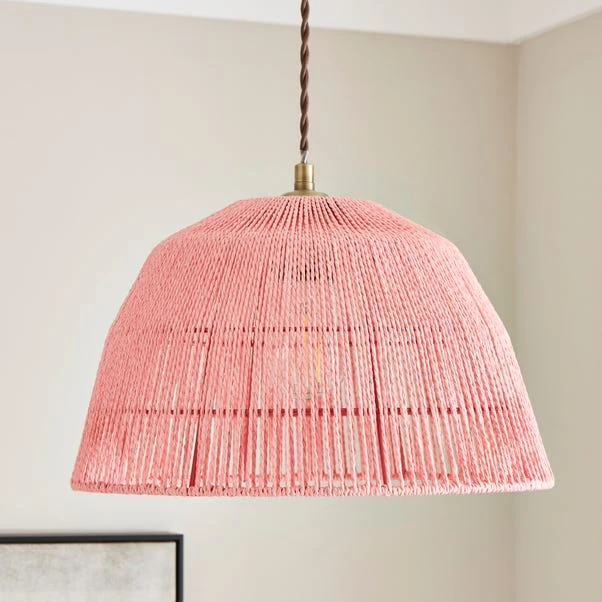 Kabir Pink String Easy Fit Pendant Shade 2 Kabir Pink String Easy Fit Pendant Shade - Image 2