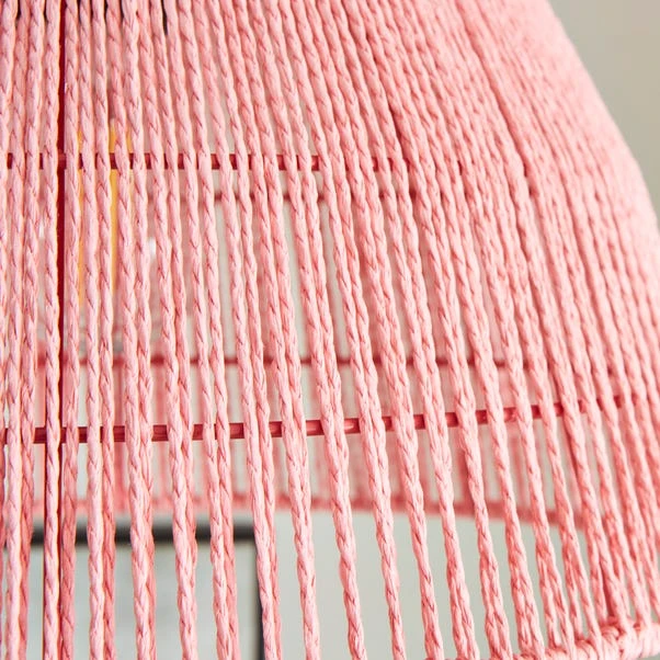 Kabir Pink String Easy Fit Pendant Shade 3 Kabir Pink String Easy Fit Pendant Shade - Image 3