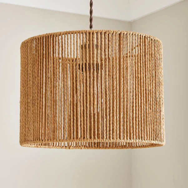 Kabir String Easy Fit Drum Pendant Shade 2 Kabir String Easy Fit Drum Pendant Shade - Image 2