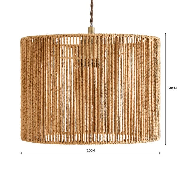 Kabir String Easy Fit Drum Pendant Shade 5 Kabir String Easy Fit Drum Pendant Shade - Image 5