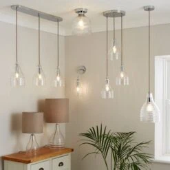 Hannam Recycled Glass 3 Light Diner Ceiling Light -Lighting Sale Store 30834025 alt09