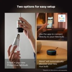 Set Of 2 Philips HUE Smart 6W ES GLS LED Dimmable Bulbs -Lighting Sale Store 30838355 alt04