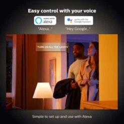 Set Of 2 Philips HUE Smart 8W BC GLS LED Tunable Bulbs -Lighting Sale Store 30838360 alt05