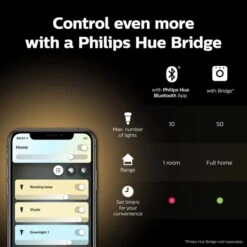 Set Of 2 Philips HUE Smart 8W BC GLS LED Tunable Bulbs -Lighting Sale Store 30838360 alt07