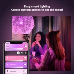 Set Of 2 Philips HUE Smart 8W BC GLS LED Colour Changing Bulbs -Lighting Sale Store 30838365 alt02