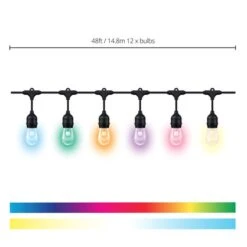 WiZ 48ft Smart Ambient Outdoor Festoon Lights -Lighting Sale Store 30838383 alt02